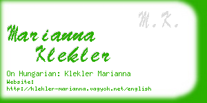 marianna klekler business card